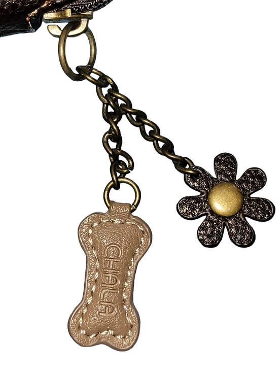 Chala Paw Print Cell Phone Crossbody Bag Maroon/Burgundy - EUC - Picture 5 of 11